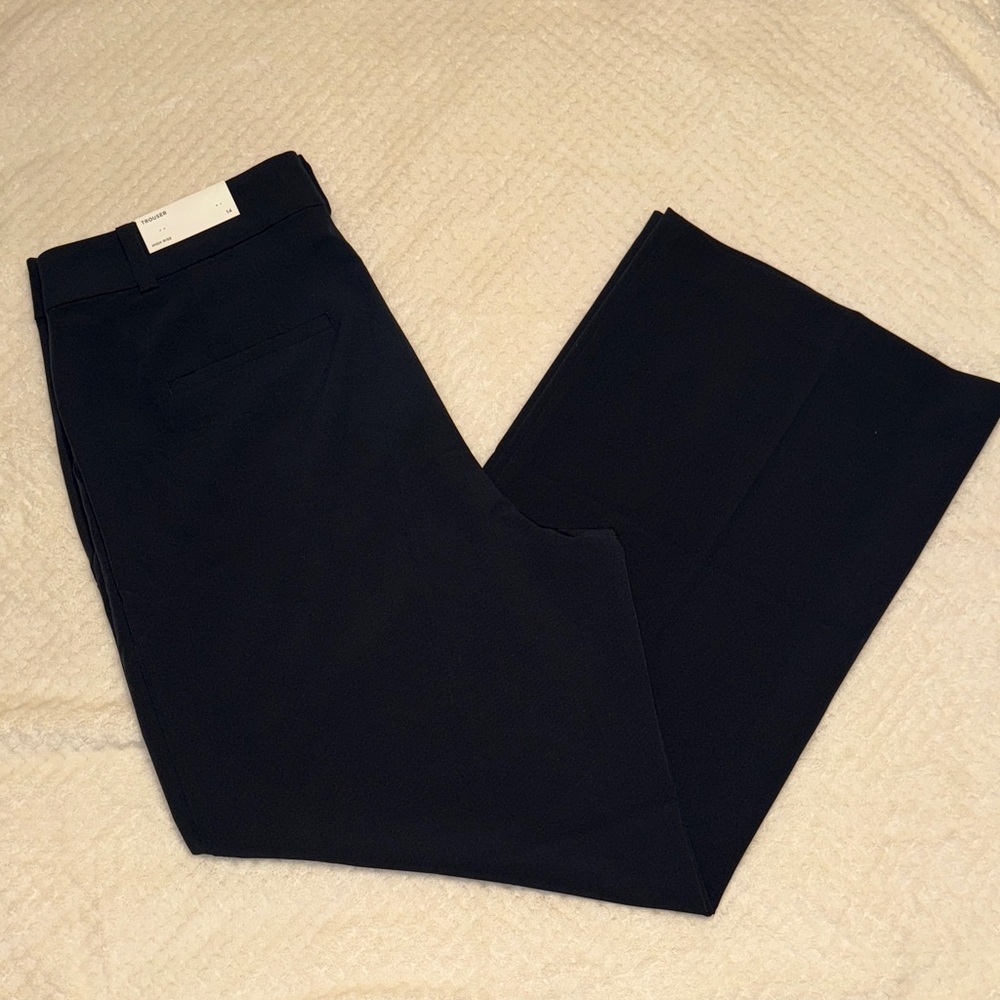 👖 🆕 Women’s LOFT Outlet High-Rise Navy Blue Trouser Pants – Size 14 (NWT)